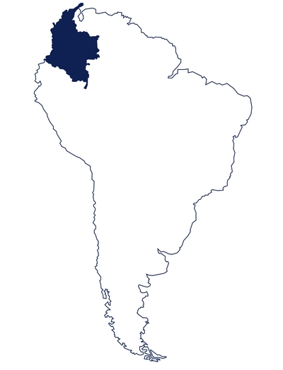 mapka Kolumbia