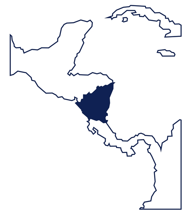 mapka Nikaragua